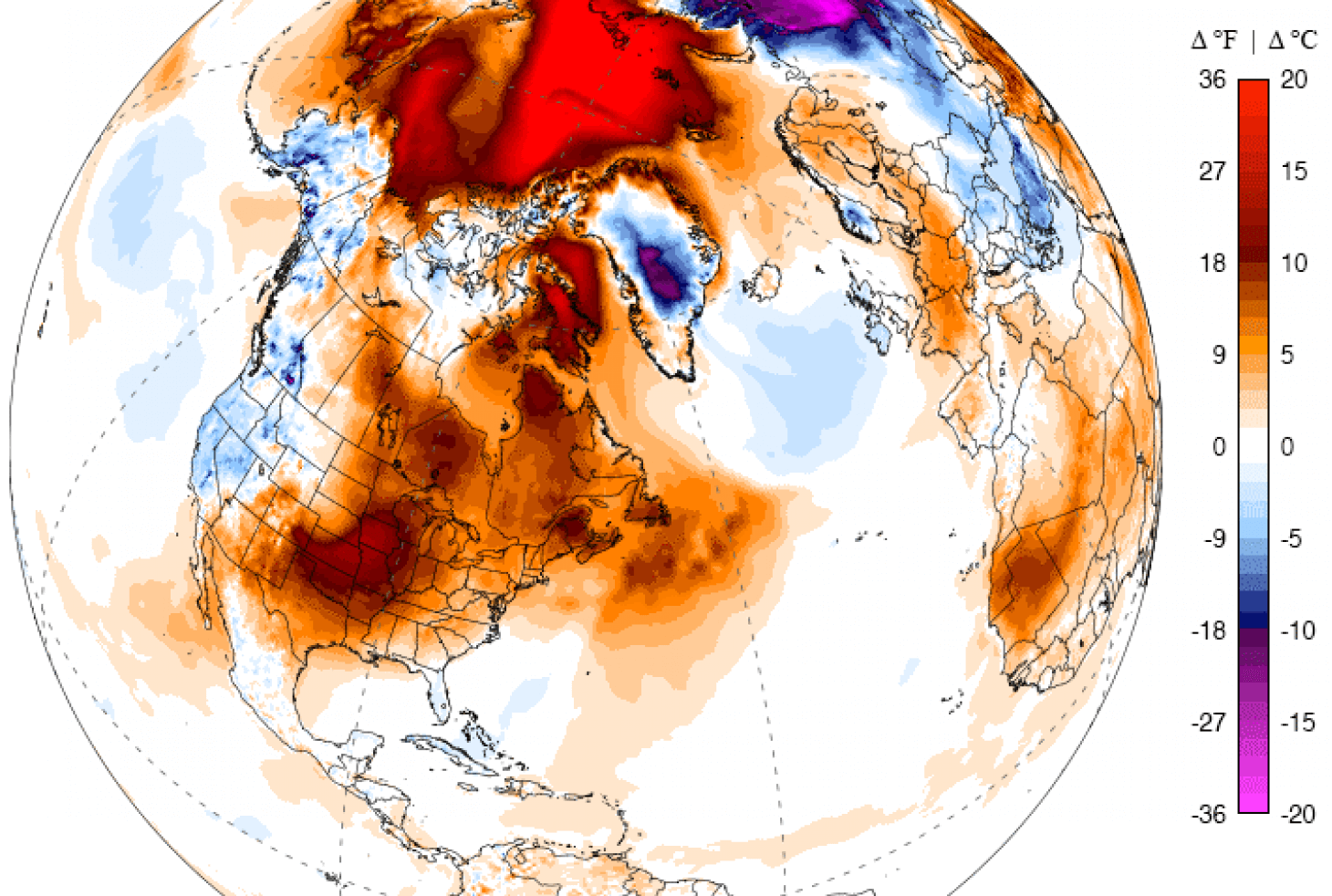 北極氣溫20度