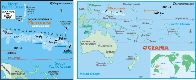 密克羅尼西亞地圖