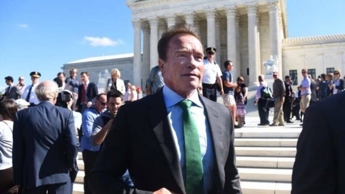Schwarzennegger suing big oil for climate change.