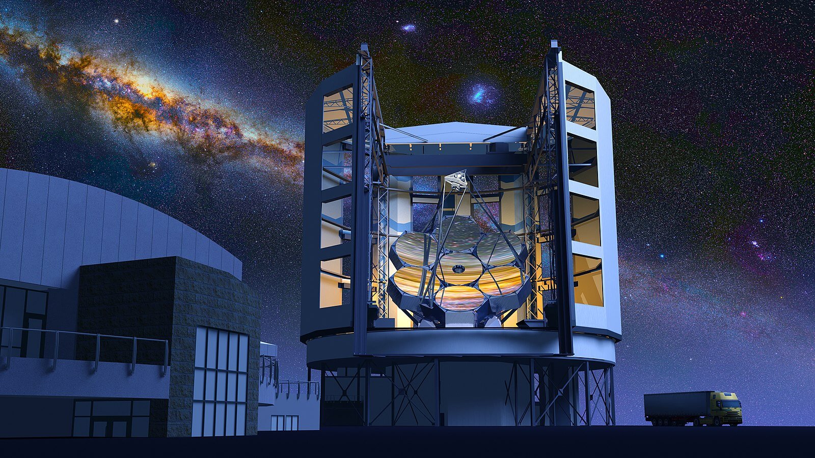 巨型麥哲倫望遠鏡示意圖