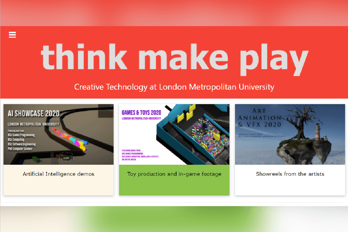 London Metropolitan University遊戲開發設計系的科系網頁