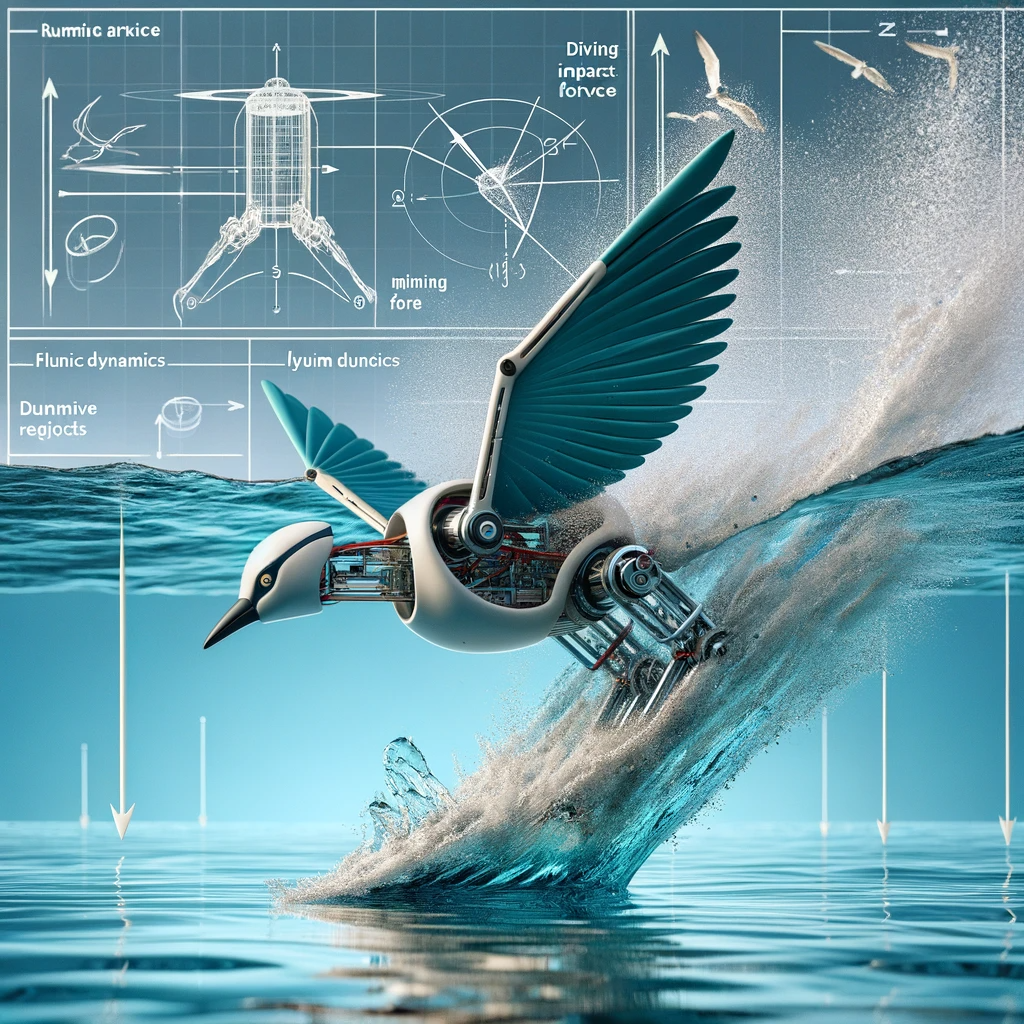 落水
受到潛水鳥類的啟發，研究人員正在設計一種機器人撞擊器模仿鳥類的技巧。